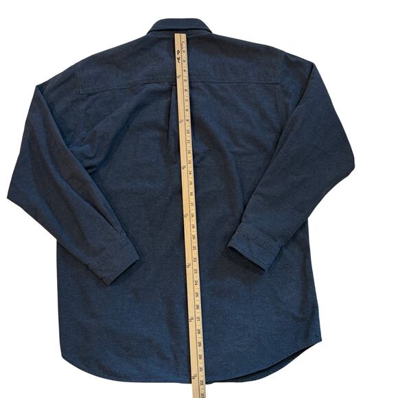 Vtg Woolrich Shirt Mens Large Blue Flannel Button Up Long Sleeve Casual *FLAW* - Picture 7 of 9